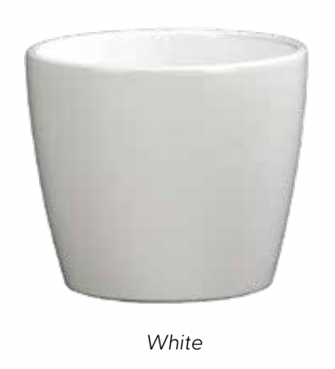 10.4" Hallow Powder Coated Pot  - White (no hole)